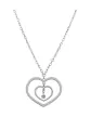 Collier LEA en Or avec Double Coeur Diamant