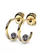 Créole mini Romy en Or 18K et perle de culture noire