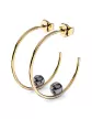 Créole Romy en Or 18K et perle de culture noire