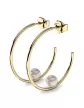 Créole Romy en Or 18K et perle de culture blanche