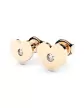 Boucles d'oreilles Puces Coeurs en Or avec Diamants Adam & Eve