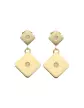 Boucles d'oreilles Pendantes Losanges en Or avec Diamants Adam & Eve