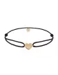 Bracelet cordon et or motif Coeur Adam & Eve - Grand modèle