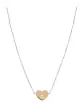 Collier Coeur avec Diamant Adam & Eve en Or Grand modèle