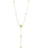 Collier Double Étoiles Diamants et Boules en Or Adam & Eve