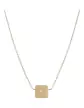 Collier Carré avec Diamant Adam & Eve en Or Grand modèle