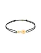 Bracelet cordon et or motif double Rond Adam & Eve