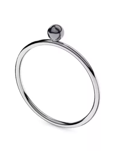 Bague mini Romy Or 18K et perle de culture noire