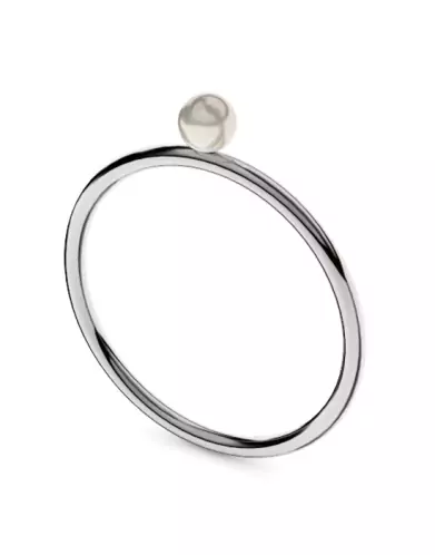 Bague mini Romy Or 18K et perle de culture blanche
