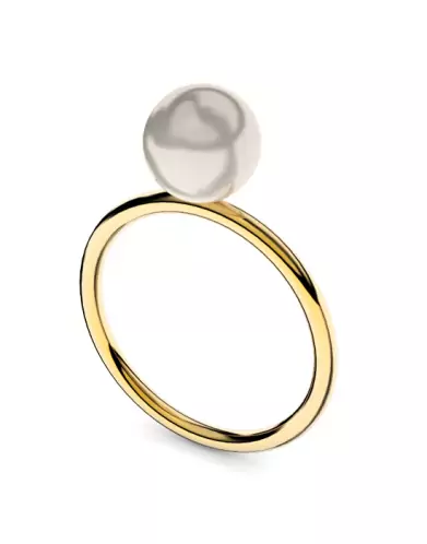 Bague Romy Or 18K et perle de culture blanche