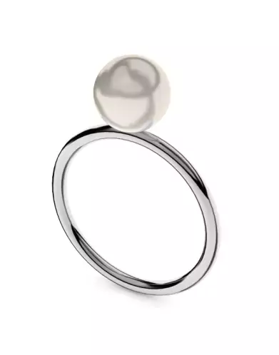 Bague Romy Or 18K et perle de culture blanche