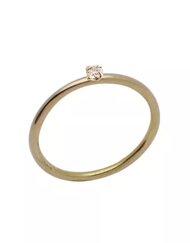 Bague Mini Solitaire en Or