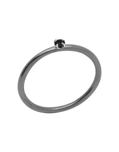 Bague Diamant Noir Basiques