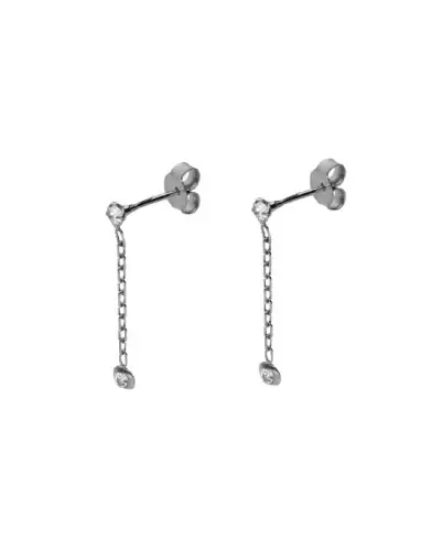 Boucles d'oreilles pendantes diamant en or