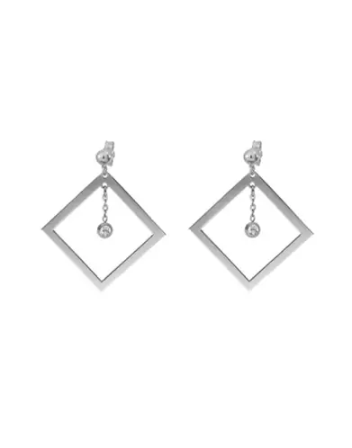 Boucles d'oreilles Losanges LEA en Or avec diamant