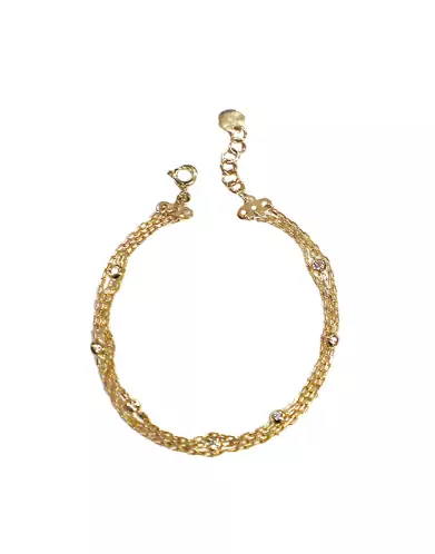 Bracelet Multi Rangs et Diamants en or