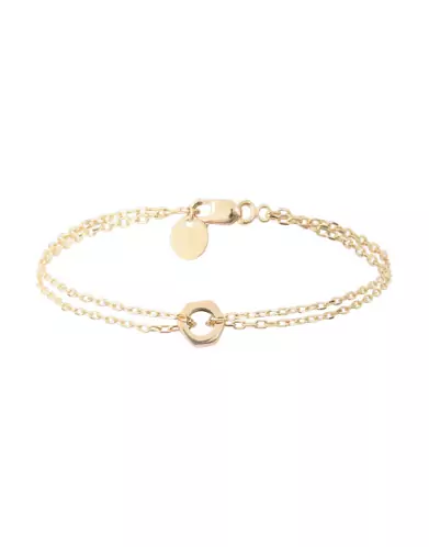 Bracelet The Link double chaîne en Or Petit modèle