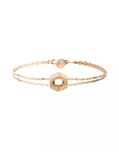 Bracelet The Link double chaîne en Or Grand modèle