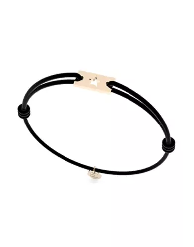 Bracelet cordon et or motif étoile Clara