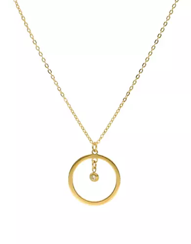 Collier LEA Rond Ajouré Or et Brillant – Petit Modèle
