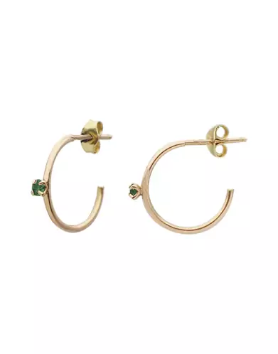 Boucles d'oreilles Emeraude Basiques - Petit modèle