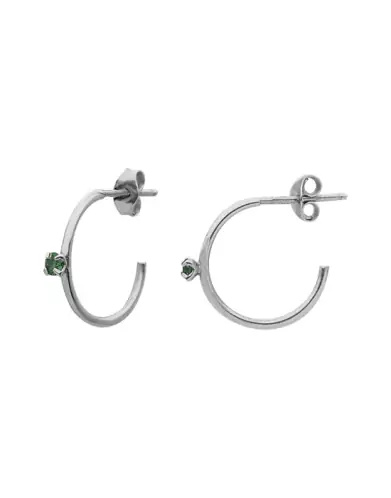 Boucles d'oreilles Emeraude Basiques - Petit modèle