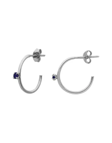 Boucles d'oreilles Saphir Basiques - Petit modèle