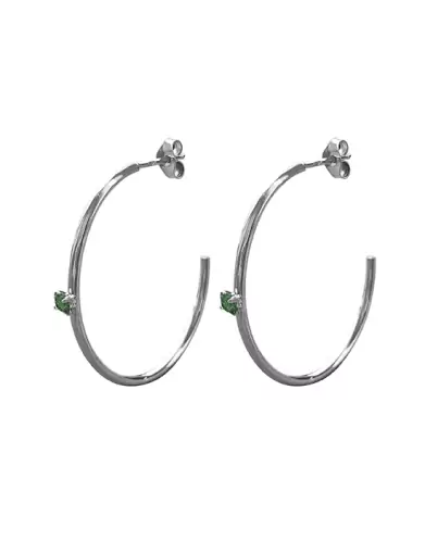 Boucles d'oreilles Emeraude Basiques - Grand modèle