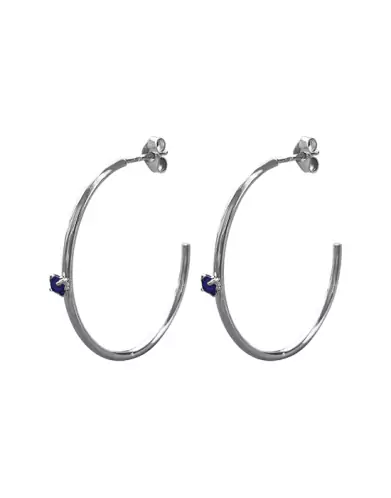 Boucles d'oreilles Saphir Basiques - Grand modèle