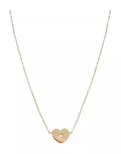 Collier Coeur avec Diamant Adam & Eve en Or Grand modèle