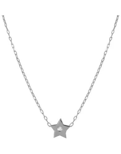Collier Etoile avec Diamant Adam & Eve en Or Petit modèle