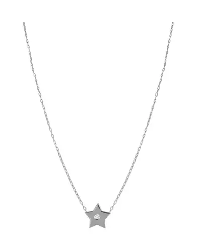 Collier Etoile avec Diamant Adam & Eve en Or Grand modèle