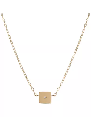Collier Carré avec Diamant Adam & Eve en Or Petit modèle