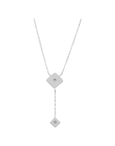 Collier Double Losange en Or avec Diamants Adam & Eve