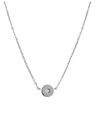 Collier Rond avec Diamant Adam & Eve en Or Petit modèle