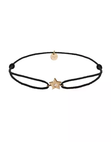 Bracelet cordon et or motif Étoile Adam & Eve - Petit modèle