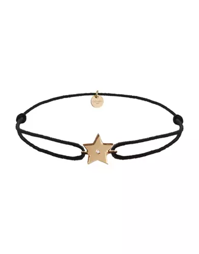 Bracelet cordon et or motif Étoile Adam & Eve - Grand modèle