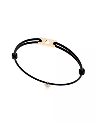 Bracelet cordon et or motif 
