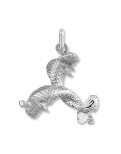 Pendentif Massif Zodiaque Poissons Argent