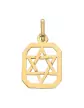 Pendentif en Or Étoile de David Ajourée Encadrée