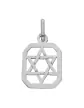 Pendentif en Or Étoile de David Ajourée Encadrée
