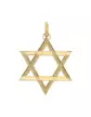 Pendentif en Or Étoile de David Rainurée Ajourée Grand Modèle