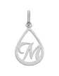 Pendentif Lettre Goutte Ajourée en Or