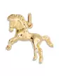 Pendentif Cheval Massif en Or