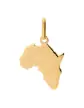 Pendentif Afrique en Or Poli Personnalisable