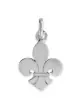 Pendentif Lapidé Fleur de Lys en Or