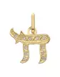 Pendentif Signe de Vie Symbole Haï en Or et Diamants