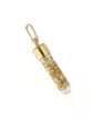 Pendentif Tube avec Paillettes en Or