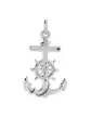 Pendentif Ancre Marine Barre et Corde en Or