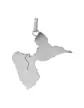 Pendentif Guadeloupe en Or Poli Gravé Personnalisable